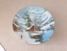 Coalport Fine Bone China Plaque - Lakeside Cottages by Neils H. Christiansen