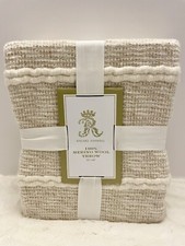 Rachel Ashwell 100% Merino Wool Knit Throw Shabby Chic 50x60 NWT