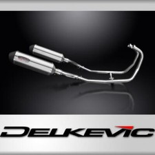 Kawasaki GPZ500S EX500 Complete Exhaust 2-2 343mm X-Oval Stainless Silencers