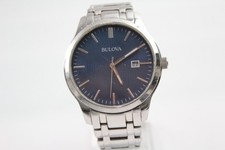 Bulova Blue Dial Watch Quartz Working