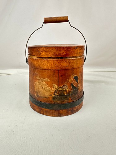 Antique wood metal banded - wood,
