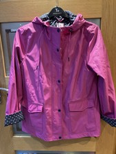 Ladies TU By Sainsbury's Cerise Pink Waterproof Coat Size 14 NWOT
