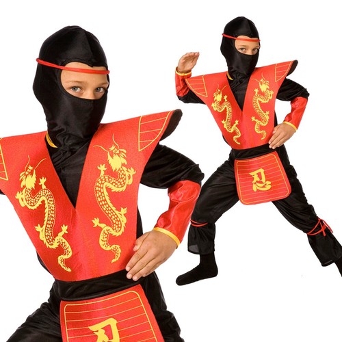 Boys ninja costume kids - kids, red