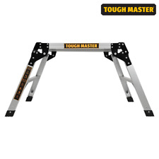 Aluminium Work Platform 600 x 600mm 150KG Capacity 2 Step Stool TOUGH MASTER