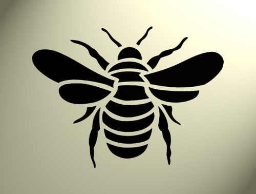 Shabby chic stencil bumble bee - stencil,