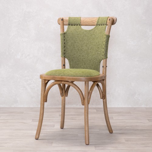 Green upholstered dining chair - green,