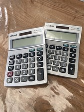 Casio MS-120TV, 12 Digit Tax Calculation Dual Power Desk Calculator - Silver