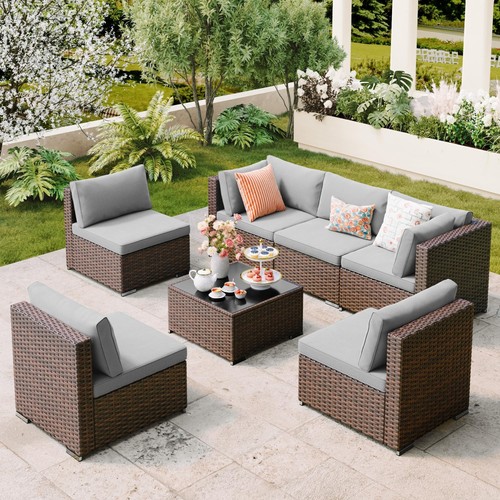 Qsun patio furniture set - qsun, 7-pc