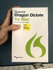 Dragon Dictate Speech Recognition Software with Disc & Headset NEW - FOR MAC