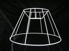 STRAIGHT EMPIRE  WIRE LAMPSHADE FRAME  20" BASE X 10" TOP X 12" SLOPE HEIGHT