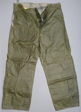 Barbour A124 Lined Waxed Trousers Size Medium Green Yellow Label BNWOT