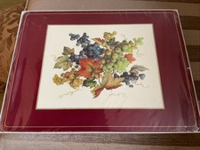 Pimpernel Table Mats Grape Cluster (Vintage) Set of 6 New & Sealed