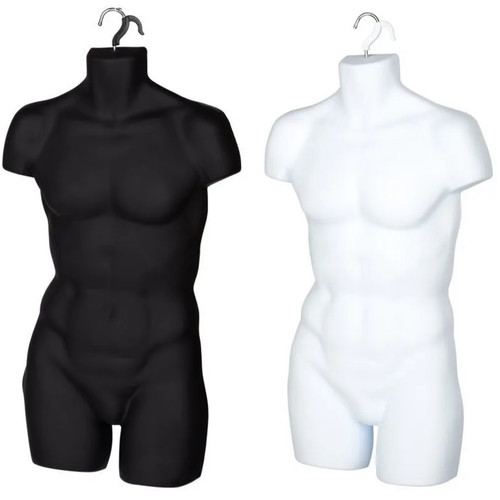 Male plastic body form hanging - male,