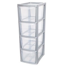 4 Drawer Plastic Storage