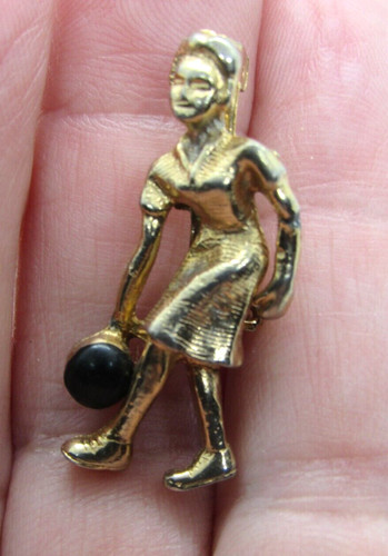 Vintage lady bowling bowler - lady,