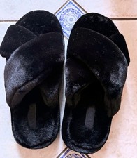 Carvela Black Furry Mule Slippers - Size Medium 4-5 - New