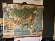 Vintage School Map of Asia