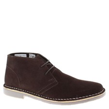 Suede Mens Desert Boots Red