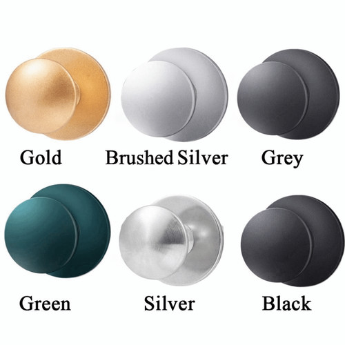 Self stick door - knob, stainless