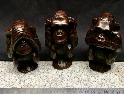 Set wise monkey chimp - 3, resin