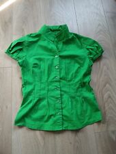 Kuvasz Green Botton Up Shirt Size 40 Short Sleeve 