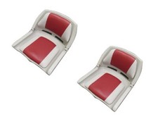 Folding boat seat - in, and