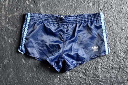 Vtg 80s adidas dark blue - dark, shiny