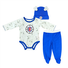 Los Angeles Clippers Set (Size 6-9m) NBA Baby Dream Team Creeper Set - New