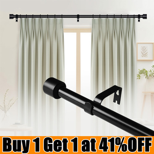 Extendable curtain poles with - curtain,
