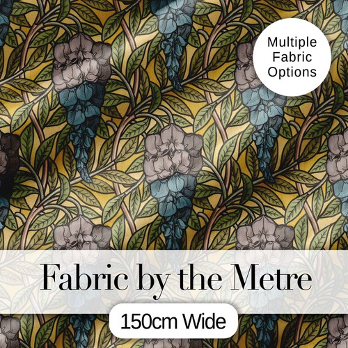 Art nouveau floral blue yellow - nouveau,