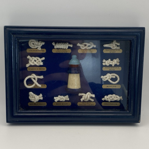 Framed nautical rope knot - nautical,