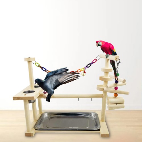 Wood pet parrot playstand bird - playstand,