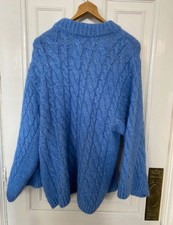 H&M Blue Alpaca Oversized