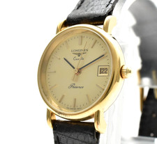 Vintage [ MINT ] Longines Presence 152 6800 Gold Qz 23mm Ladies Watch JAPAN