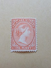 Falkland Islands 1902 QV Onepenny Orange-Red Mint NH.SG24 Crown Over CA