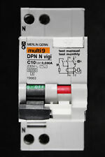 MERLIN GERIN 10 AMP CURVE C 6kA 30mA DOUBLE POLE RCBO TYPE AC DPN N VIGI 19663