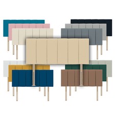 Lined Headboard Padded Plush Velvet Fabric Divan Bedroom Furniture Home Decor UK