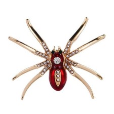 Spider Brooch Red / Gold