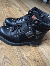 Harley Davidson Motorcycle Boots Size 8 Black Leather