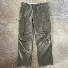 Levi’s Men’s Cargo Trousers W33 L30 Green Khaki Military Utility Combat Loose