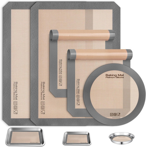 Silicone baking mat set of - mat,, 5