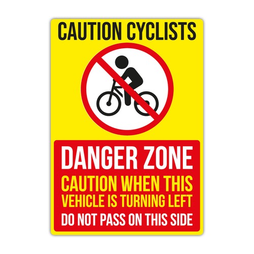 Large cyclist beware hgv lorry - beware,
