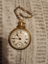 VTG  Westclox "The Conductor" Train Railroad Wind-Up Pocket Watch