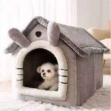 Indoor Warm Dog House Soft Pet Bed Tent House Dog Kennel Cat Bed with Removable 
