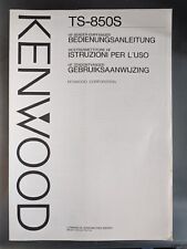 Kenwood TS-850S Original  Instruction Manual in German, Italian and Dutch