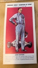 JOHN SURTEES 1961 FORMULA 1 SHREDDED WHEAT CHAMPIONS OF SPORT TRADING CARD