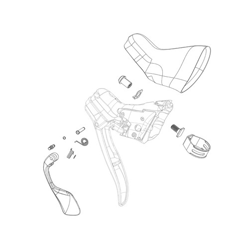 Sram shifter clamp kit - clamp, red
