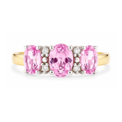 9ct yellow gold lab pink - 9ct,