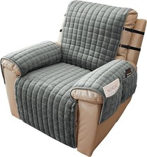 Armchair Slipcover 1 Seater Sofa Recliner Chair Cover Protector 53x190cm, Grey