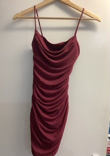 Women dark red dress oh - red,